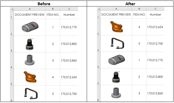 將SolidWorks物料清單導出到Excel時可帶縮略圖了 將SolidWorks物料清單導出到Excel時可帶縮略圖了