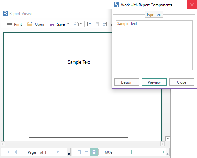 Stimulsoft Reports.Wpf 教程：使用報表組件