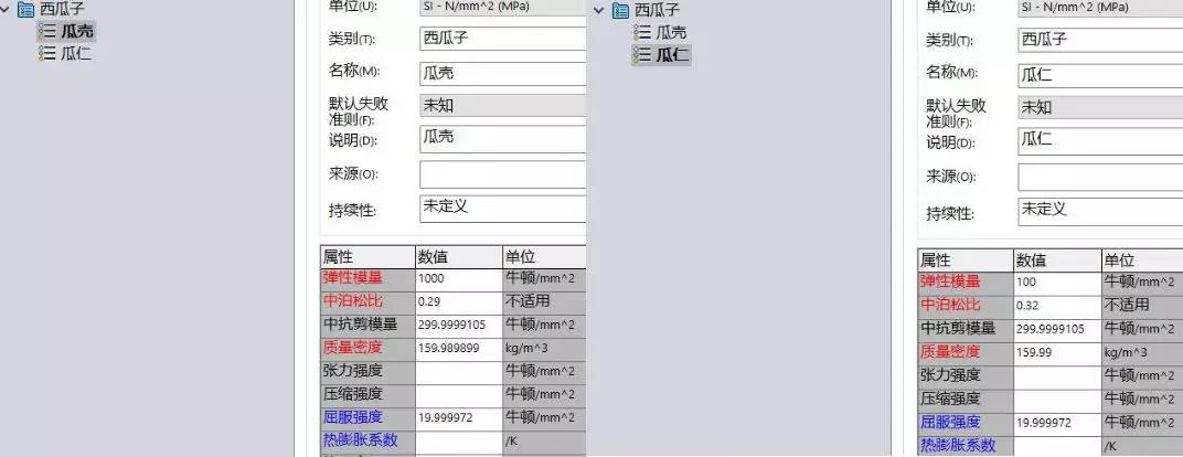 材料參數
