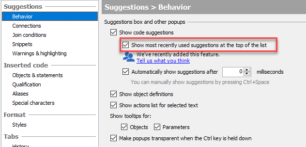 語法提示SQL Prompt教程：SQL生產(chǎn)力功能“代碼完成”和“IntelliSense”