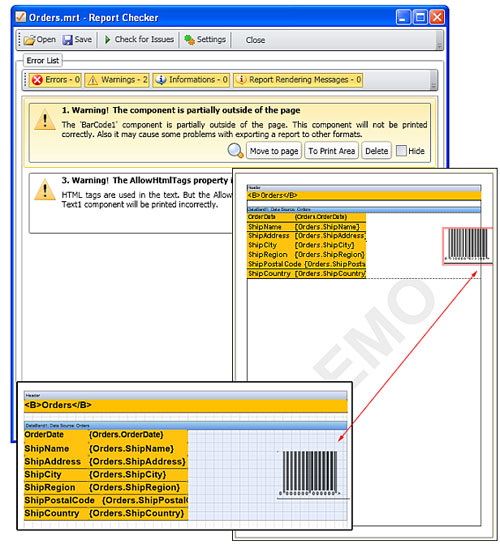 Stimulsoft Reports.Wpf,報(bào)表檢測(cè)器,數(shù)據(jù)源,訂單,修復(fù)報(bào)表